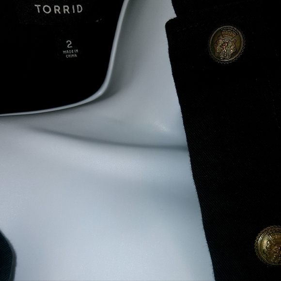 Torrid Black Women's Blazer with Gold Buttons - Picture 13 of 14